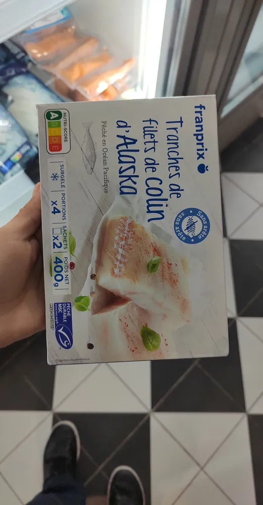 Tranches de filets de colin d Alaska