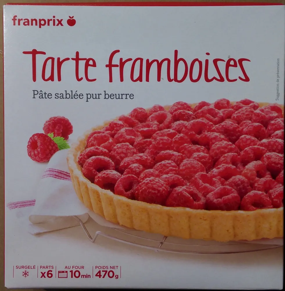 Tarte Framboises pâte sablée pur beurre
