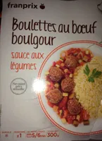 Boulettes au boeuf boulgour sauces aux legumes