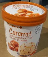 Crème Glacée Caramel, Sauce Caramel Beurre Salé et Éclats de Caramel