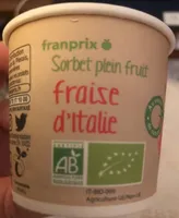 Sorbet plein fruit fraise d'Italie