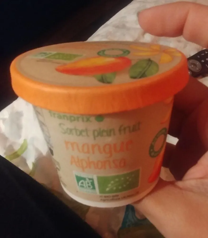 Sorbet plein fruit Mangue Alphonso