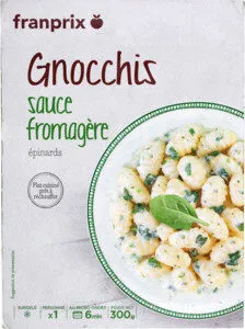 Gnocchis sauce fromagère épinards
