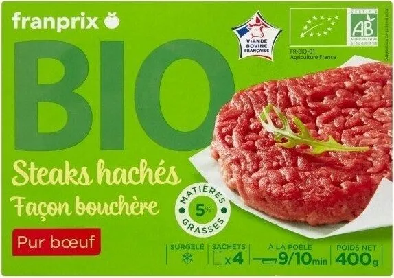 Steaks Hachés Façon Bouchère Bio 5%