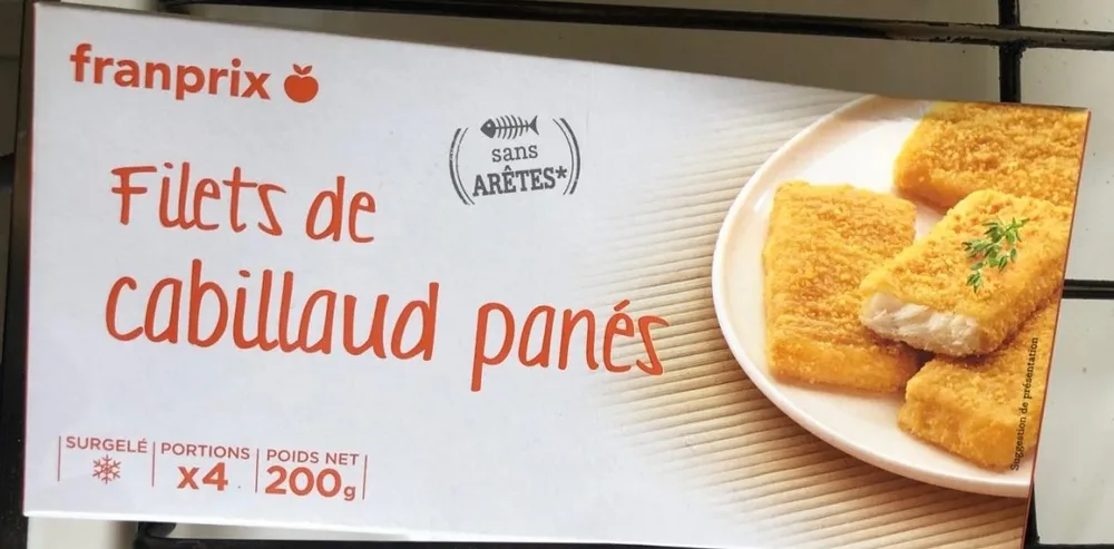 Filet de cabillaud panés
