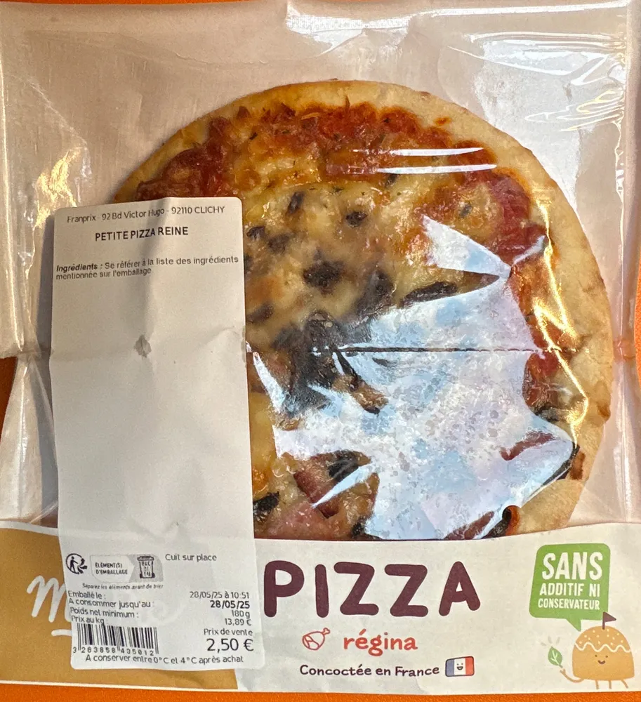 Petite pizza Reine