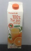 100% pur jus orange avec pulpe