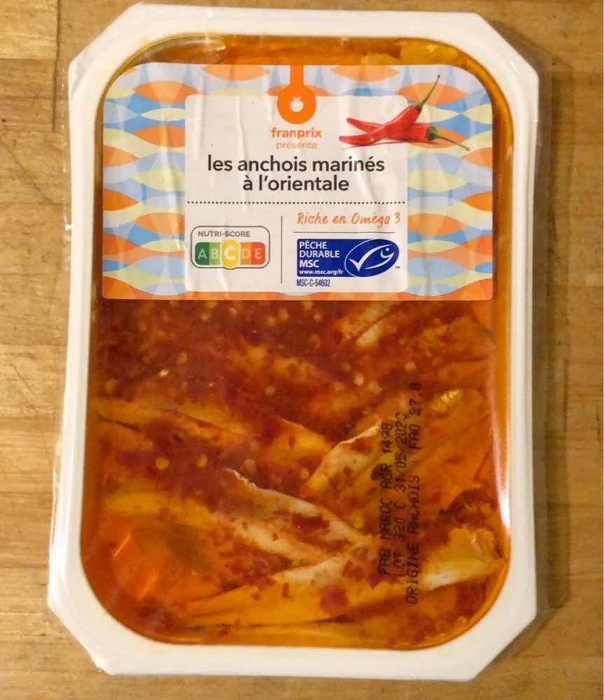 les anchois marinés à l’orientale