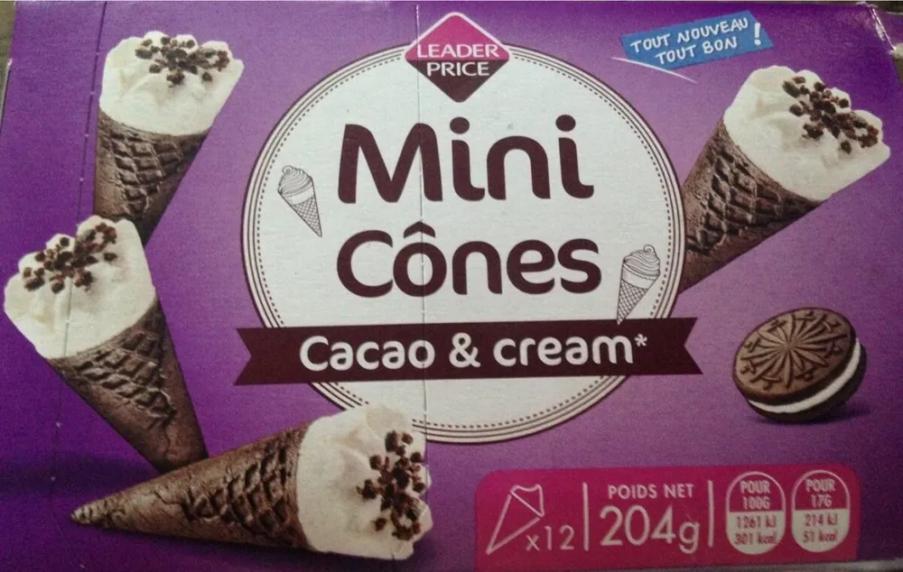 Mini cônes cacao & cream