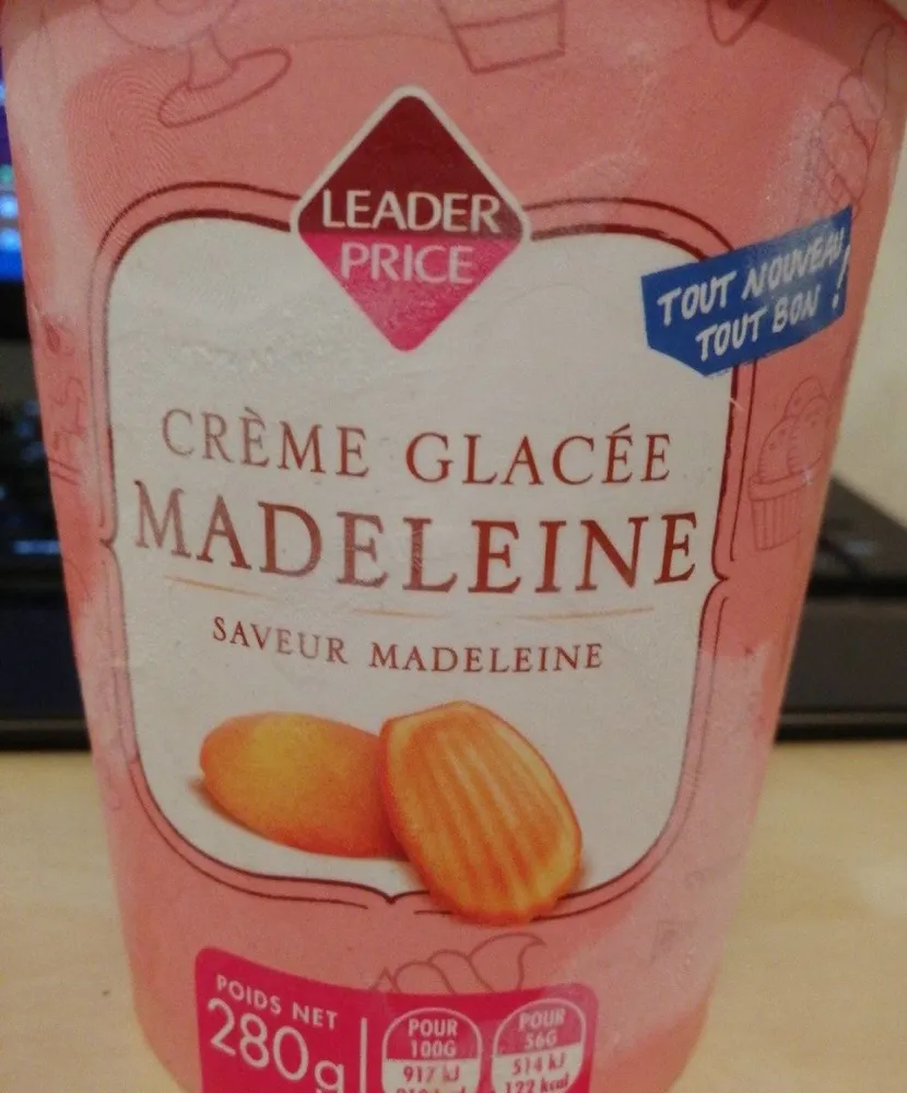 Crème Glacée Madeleine