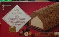 Buche crème glacée chocolat crème glacée noisettes & brownie