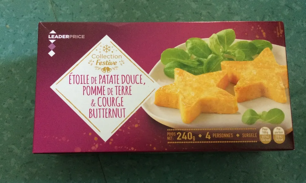 Etoile de patate douce pomme de terre et courge butternet