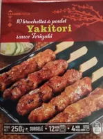 Dix brochettes de poulet yakitori