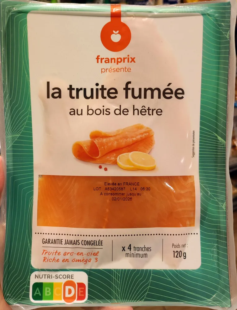 Truite fumée au bois de hêtre