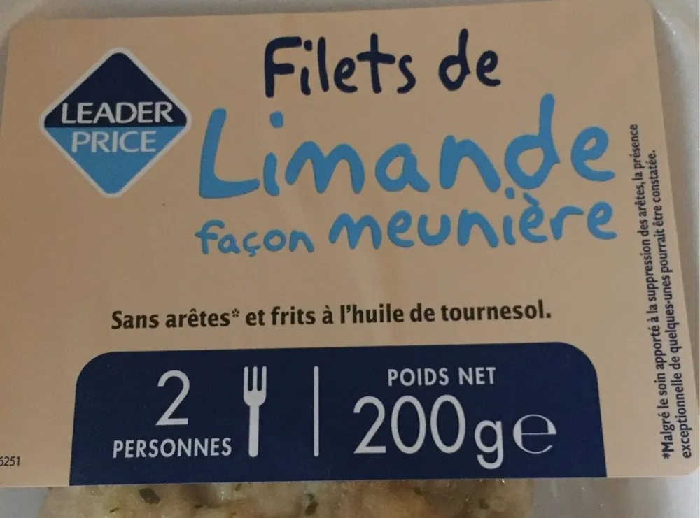 Filet de Limande du Nord Meunière