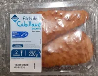 Filets de cabillaud panés