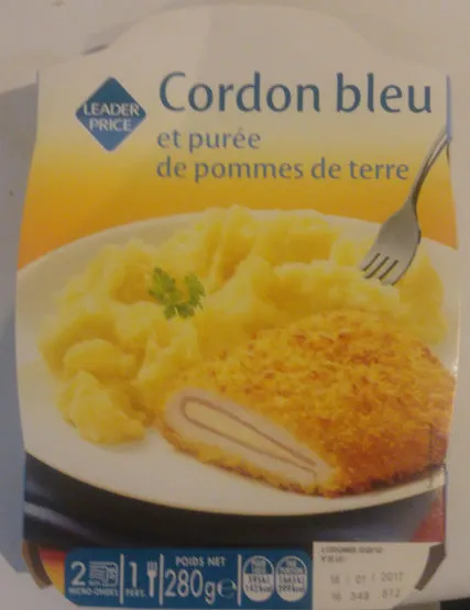 Cordon bleu et purée de pommes de terre
