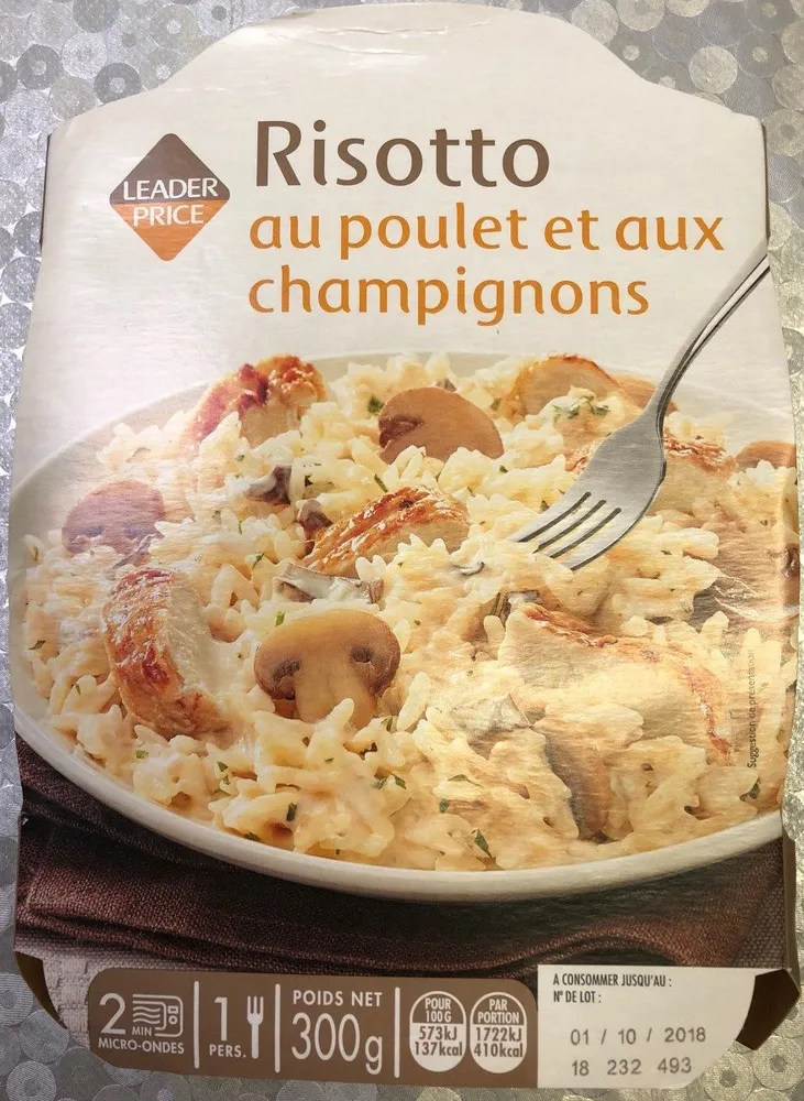 Risotto aux poulet et aux champignons
