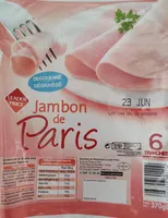 6 tranches jambon de Paris, découenné dégraissé