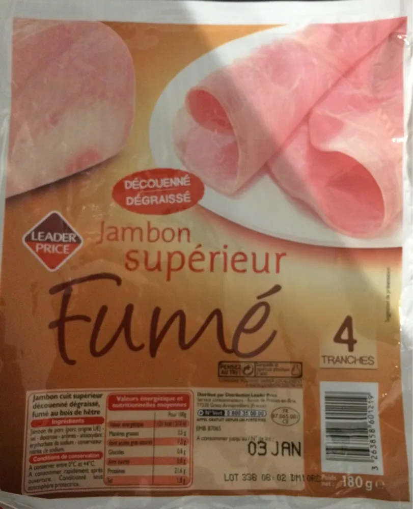 Jambon supérieur fumé