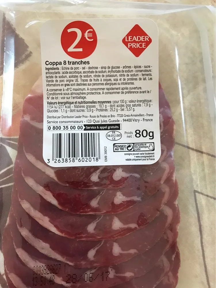 Coppa 8 tranches