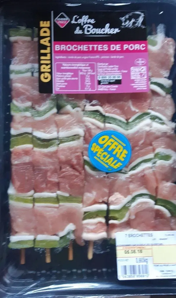 Brochettes de porc