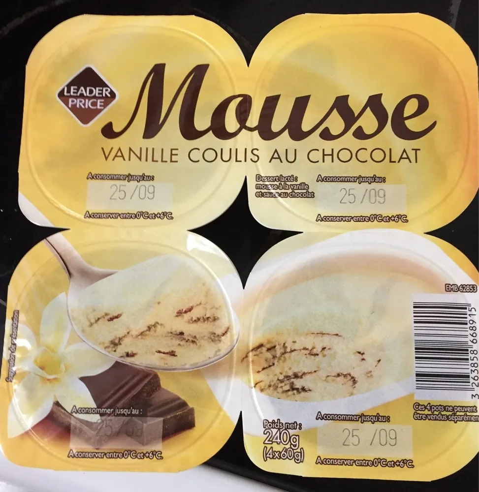 Mousse coulis au chocolat