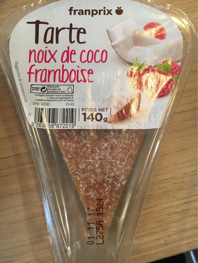 Tarte noix de coco framboise