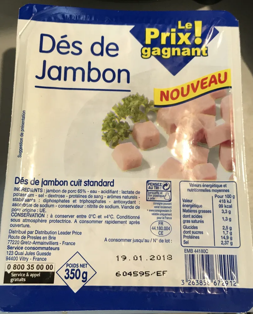 Dés de Jambon