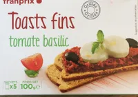 Toasts fin tomate basilic