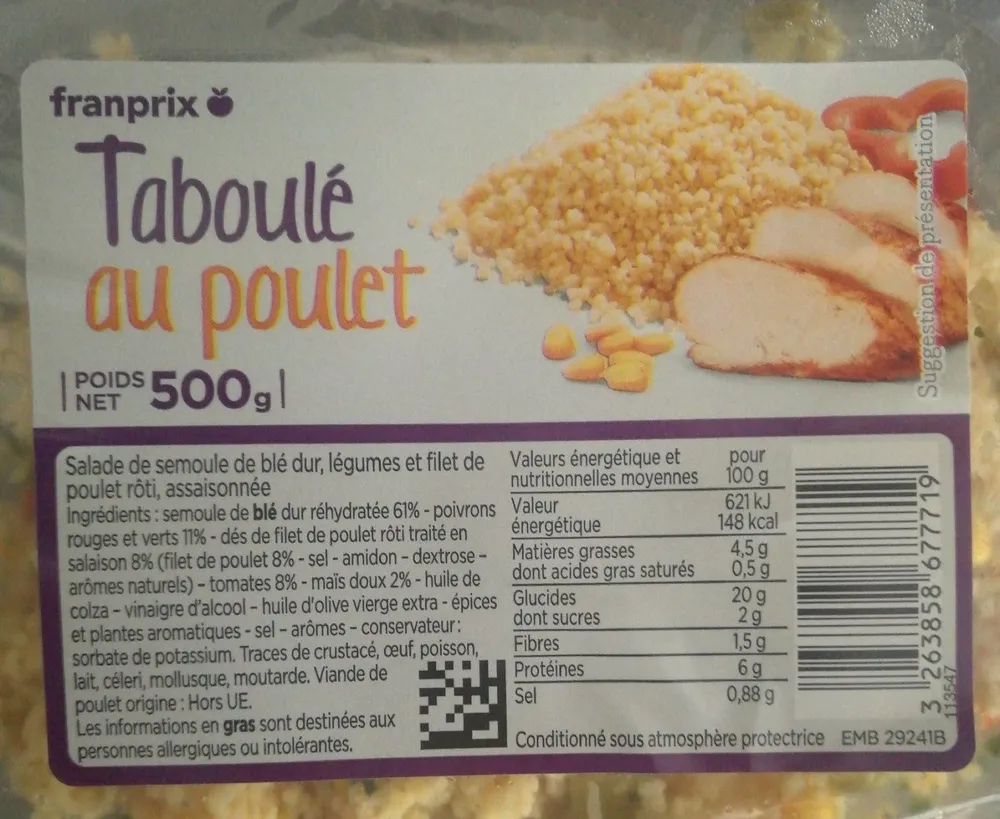 Taboule au poulet