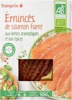 éminces saumon fumé herbes arom bio