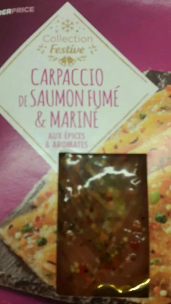Carpaccio de saumon fumé et mariné