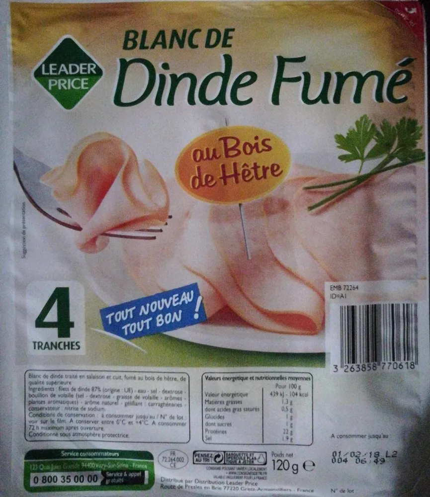 Blanc de dinde fumé