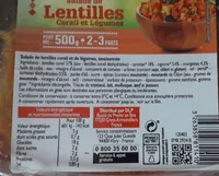 Salade de lentilles corail et légumes