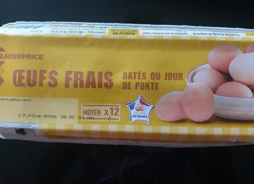 Œuf frais daté du jour de ponte