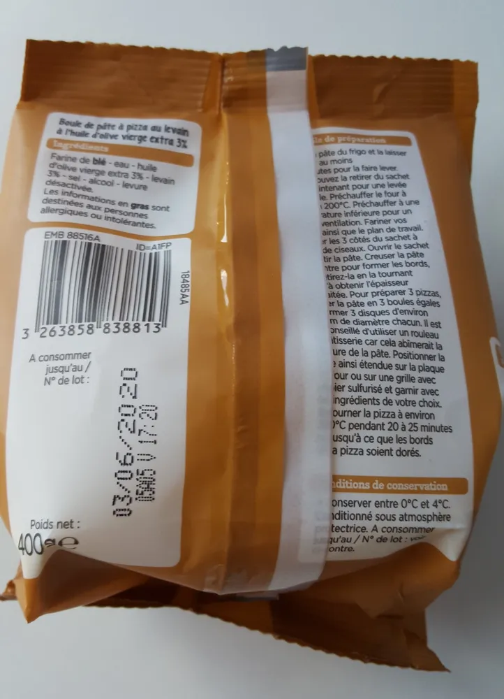 Pâte à pizza au levain