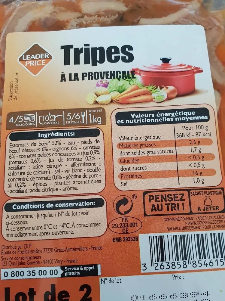 Tripe à la provencale