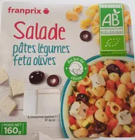 Salade pâtes légumes feta olives