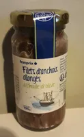 Filets d'anchois allongés à l'huile d'olive