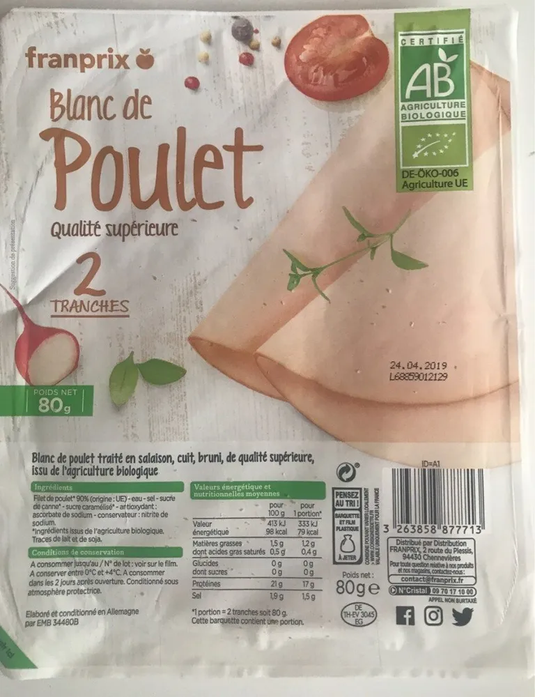 blanc de poulet bio