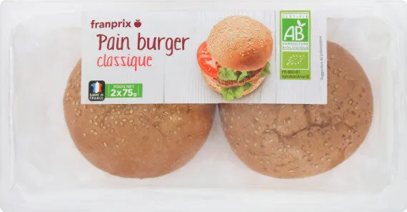 pain hamburger sans additif bio