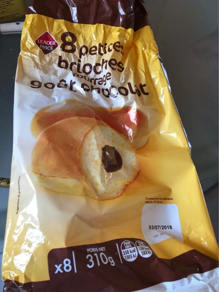 Petites brioches fourrage gout chocolat