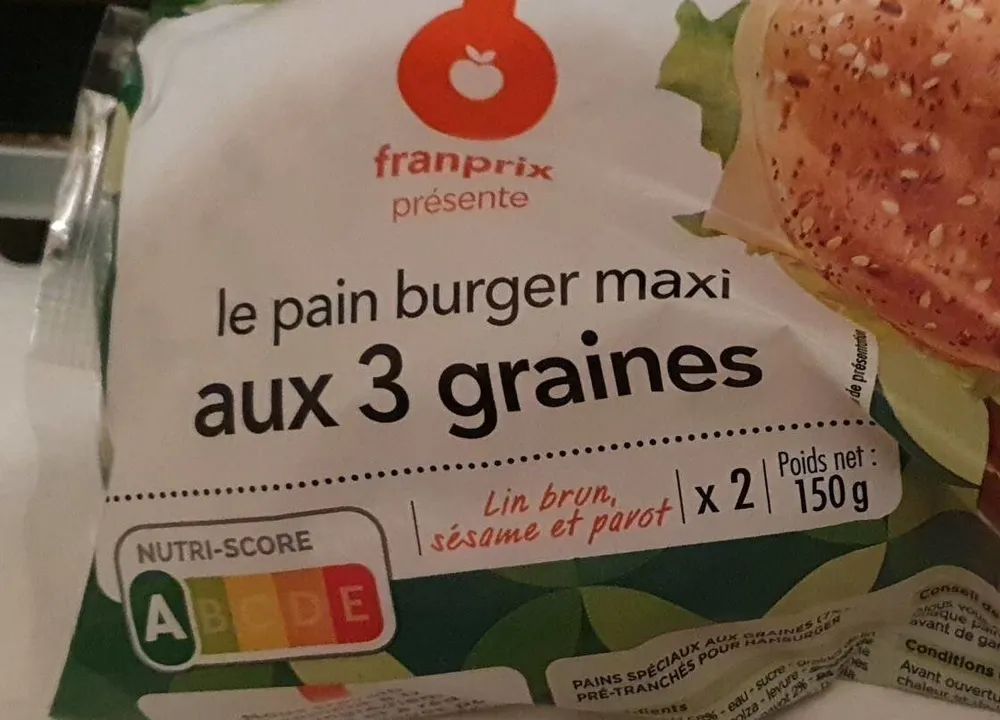 Le pain Burger maxi aux 3 graines