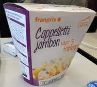 Capelletti jambon sauce 3 fromages
