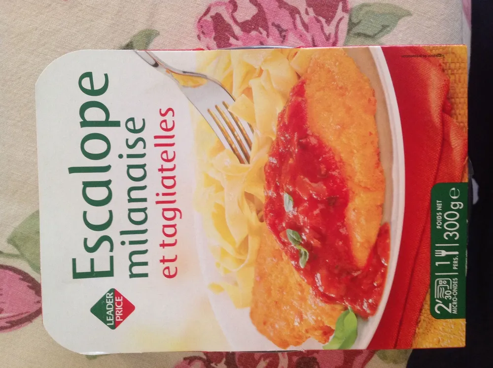 Escalope milanaise et tagliatelles