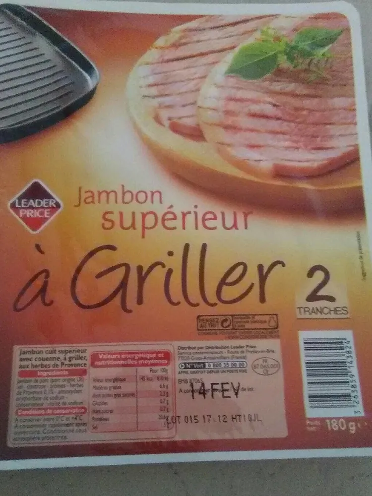 Jambon Supérieur à Griller