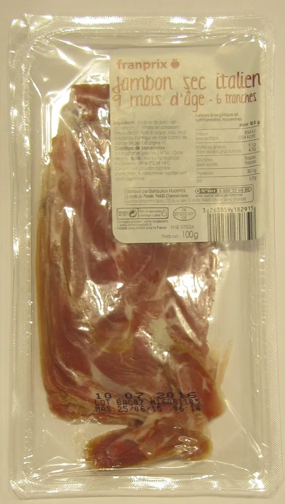 Jambon Sec Italien 9 mois d'âge