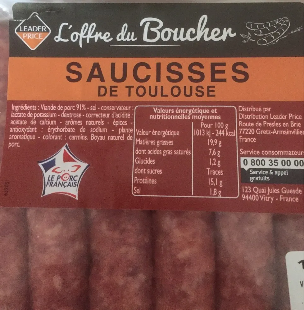 Saucisses de toulouse