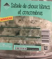 Salade de choux blancs et concombres